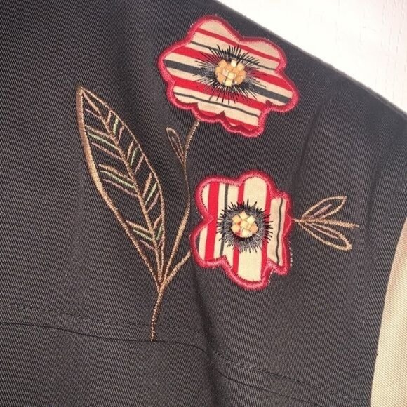 Women's Drapers & Damons Large Button Up Beaded Jacket - Picture 9 of 12